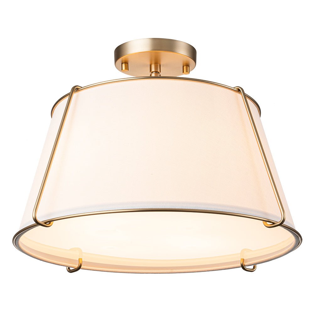 Vesina Linen Semi Flush Mount Ceiling Light-Relic Pieces