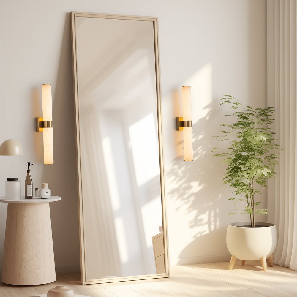 Glitre LED Linear Alabaster Bathroom Wall Sconce-Relic Pieces