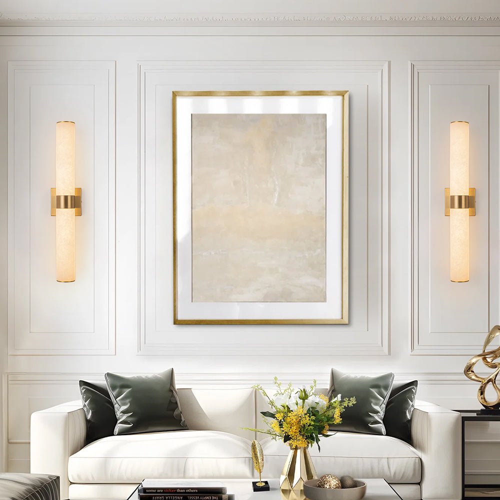 Glitre LED Linear Alabaster Bathroom Wall Sconce-Relic Pieces