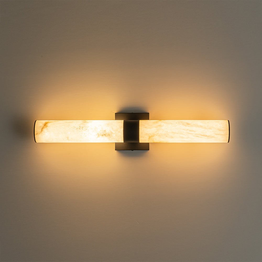 Glitre LED Linear Alabaster Bathroom Wall Sconce-Relic Pieces