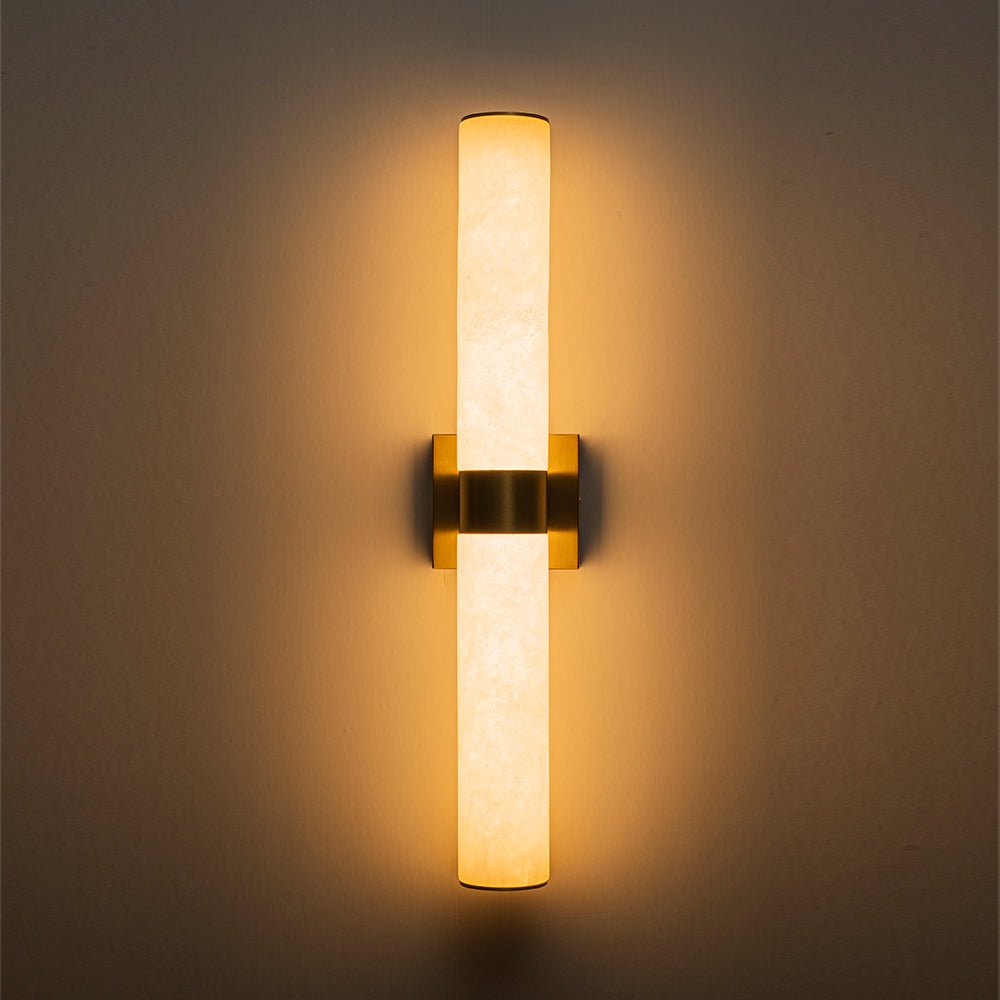 Glitre LED Linear Alabaster Bathroom Wall Sconce-Relic Pieces