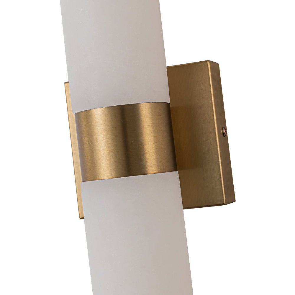 Glitre LED Linear Alabaster Bathroom Wall Sconce-Relic Pieces