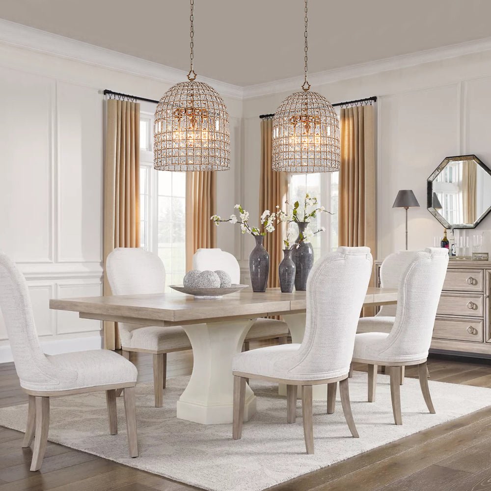 Elvora Antique Brass Crystal Chandelier-Relic Pieces