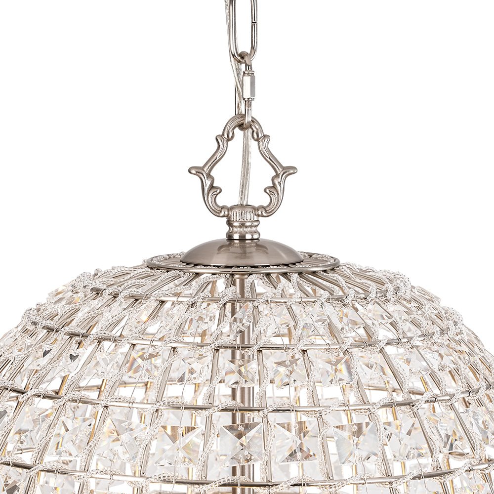 Elvora Antique Brass Crystal Chandelier-Relic Pieces