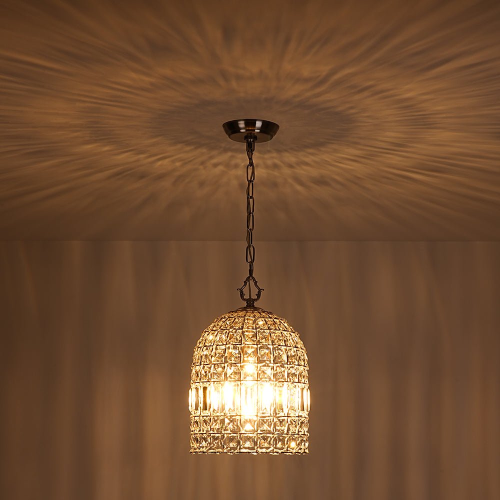 Elvora Antique Brass Crystal Chandelier-Relic Pieces