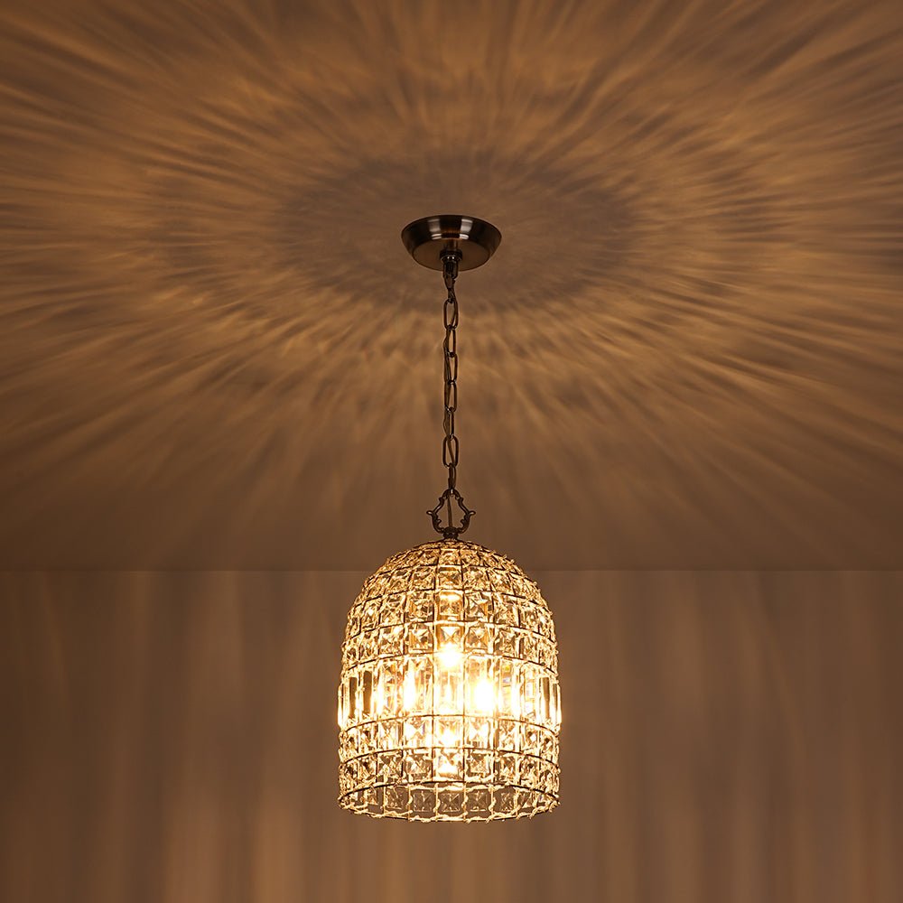 Elvora Antique Brass Crystal Chandelier-Relic Pieces