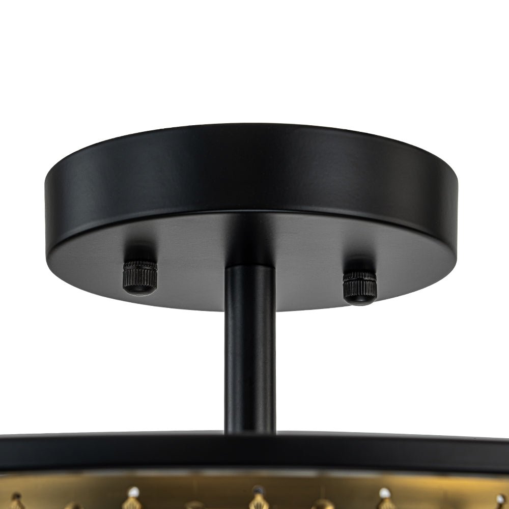 Qvistari Minimalist Crystal Semi Flush Ceiling Light-Relic Pieces