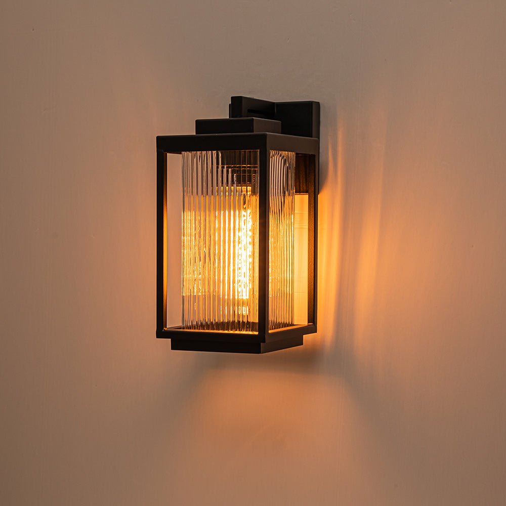 Vireon Outdoor Modern Glass Wall Lantern-Relic Pieces