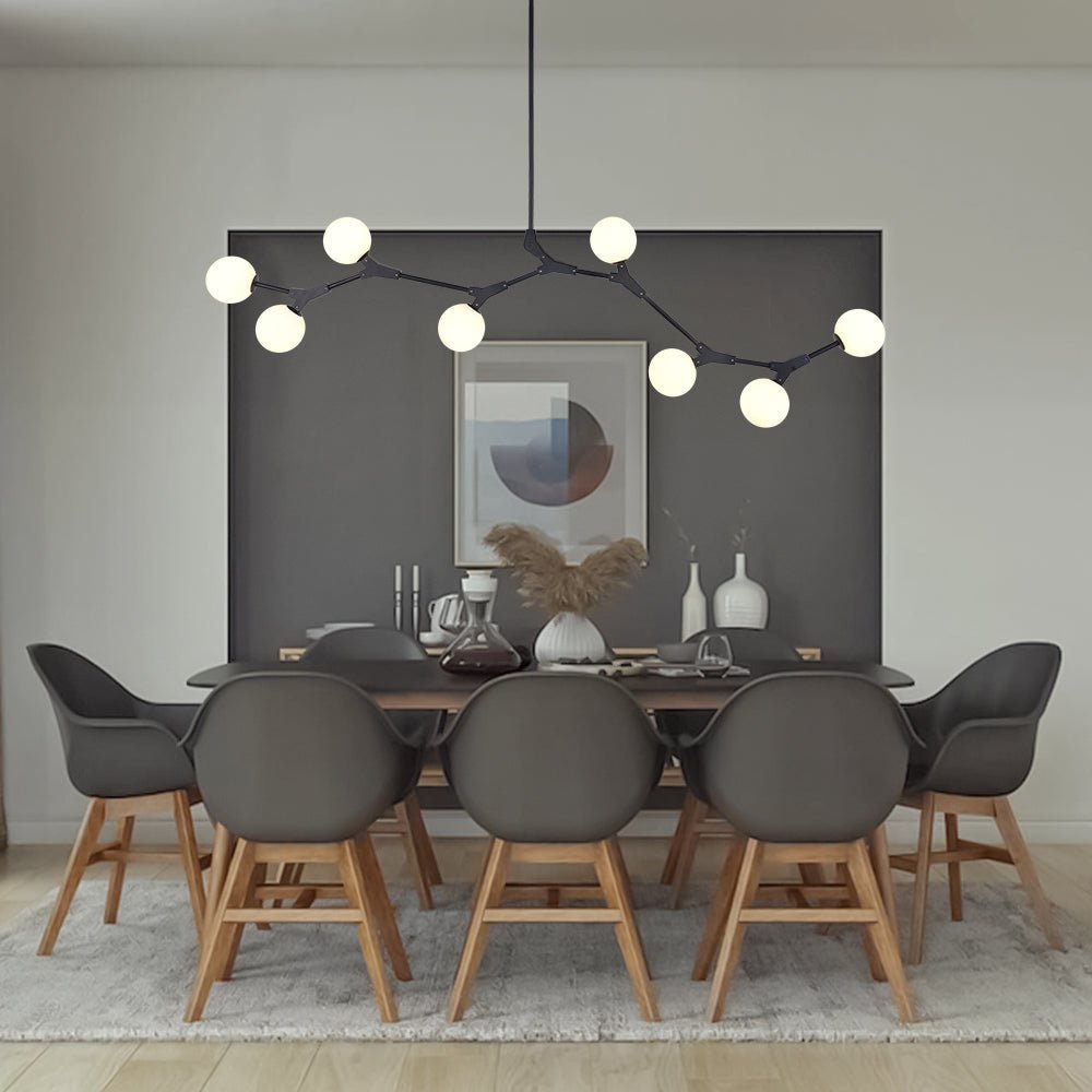 Nivero Linear Bubble Glass Chandelier-Relic Pieces