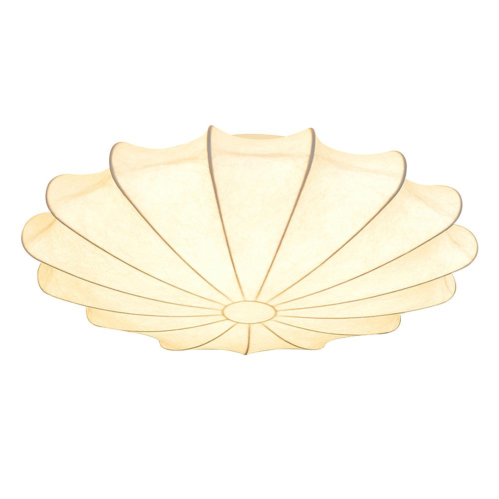 Lunari Mid-Century Modern Silk Flush Mount Light-Relic Pieces