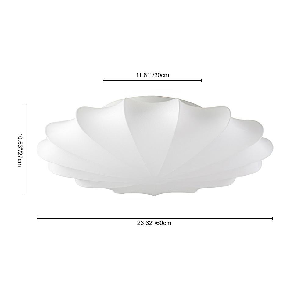 Lunari Mid-Century Modern Silk Flush Mount Light-Relic Pieces