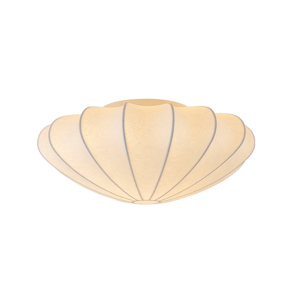 Lunari Mid-Century Modern Silk Flush Mount Light-Relic Pieces