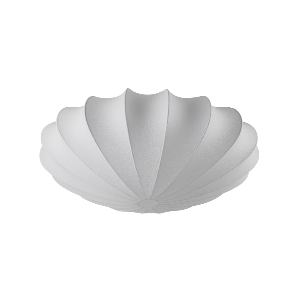 Lunari Mid-Century Modern Silk Flush Mount Light-Relic Pieces