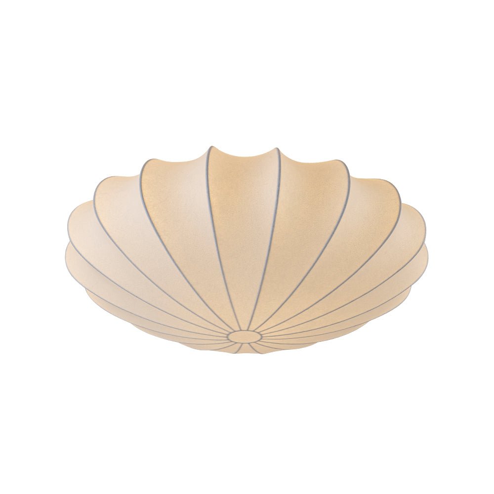 Lunari Mid-Century Modern Silk Flush Mount Light-Relic Pieces