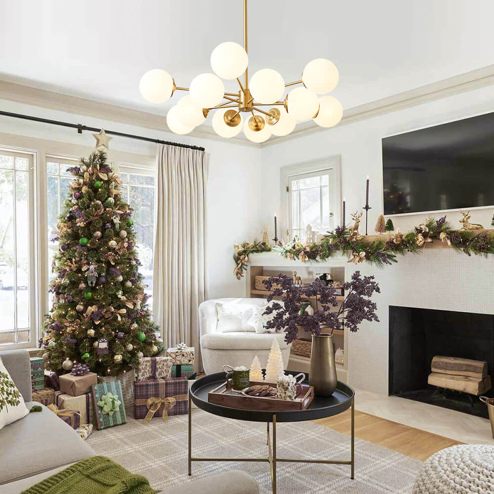 Glazia Minimalist Opal Glass Chandelier-Relic Pieces