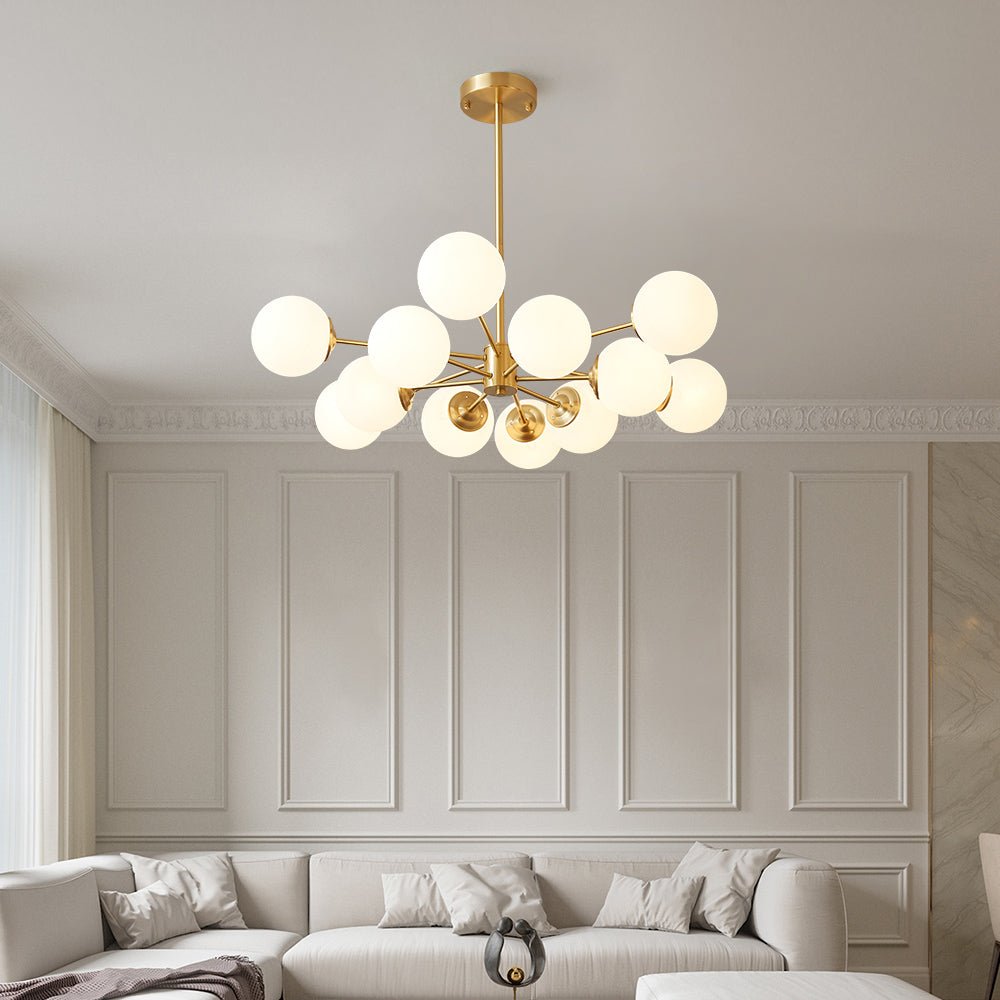 Glazia Minimalist Opal Glass Chandelier-Relic Pieces