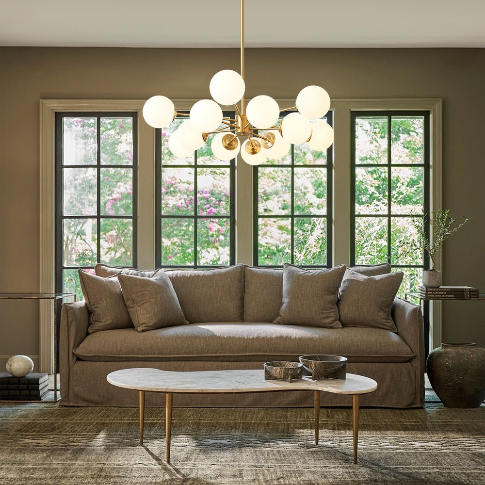 Glazia Minimalist Opal Glass Chandelier-Relic Pieces