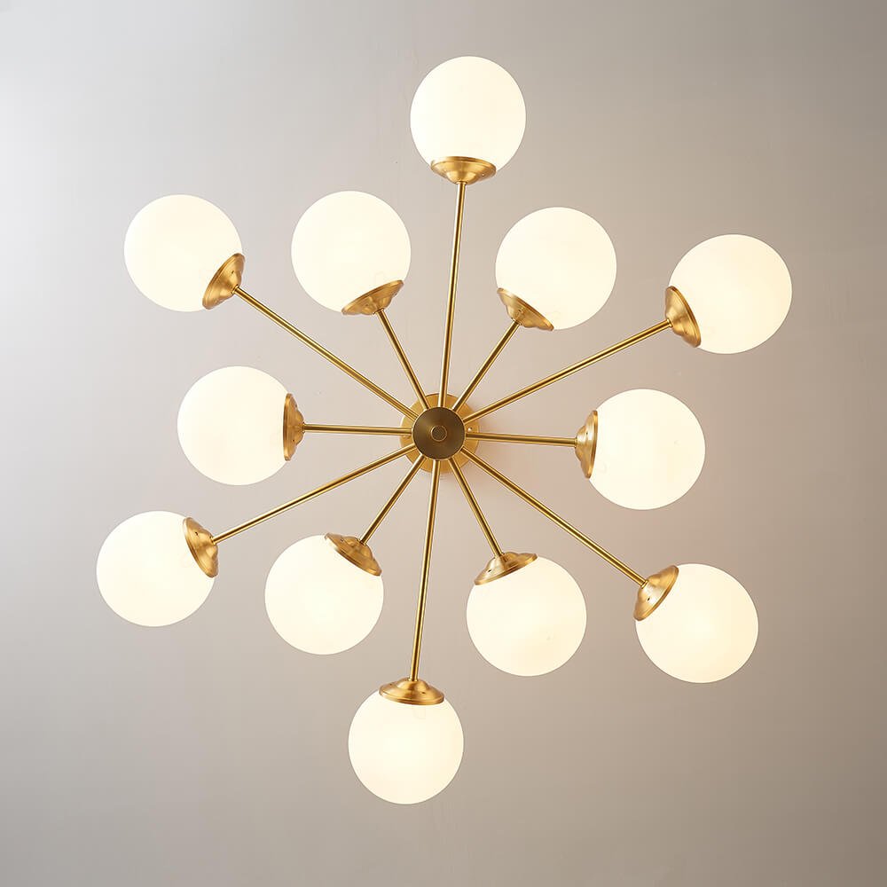 Glazia Minimalist Opal Glass Chandelier-Relic Pieces