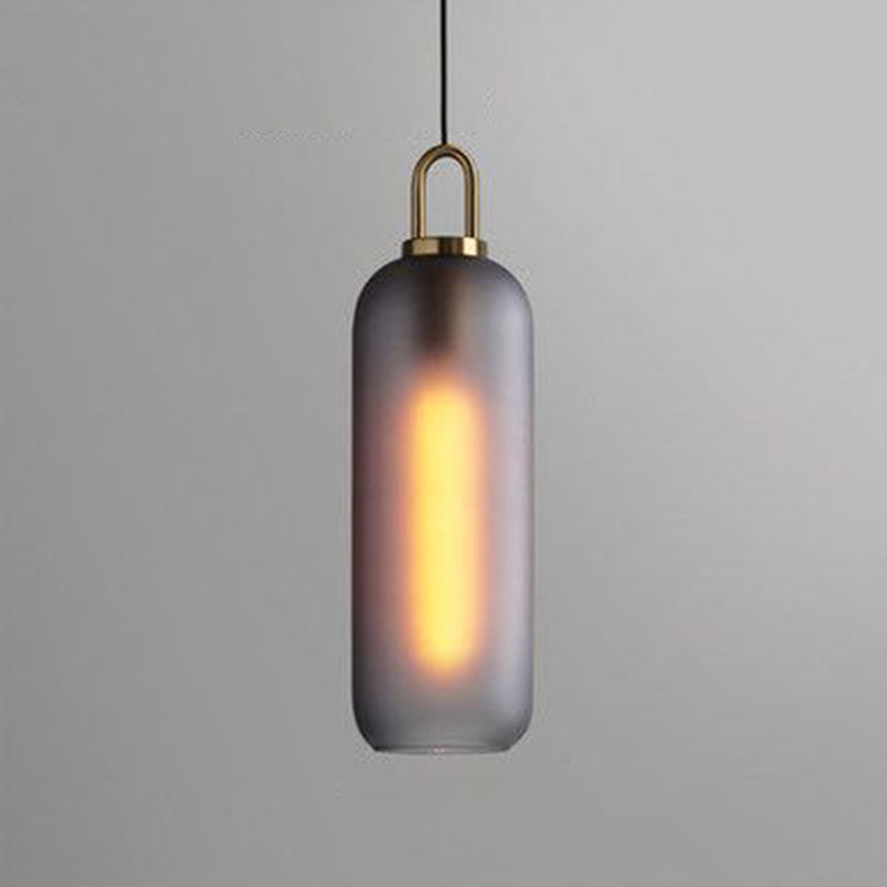 Lumusos Clear& Glass Cylinder Pendant Light, 2 Color