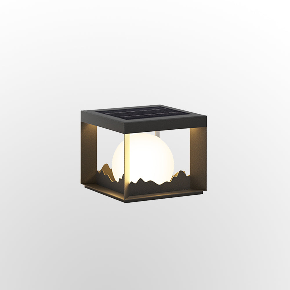 Kanigit Modern Mountain Metal Outdoor Lamp, Warm Light