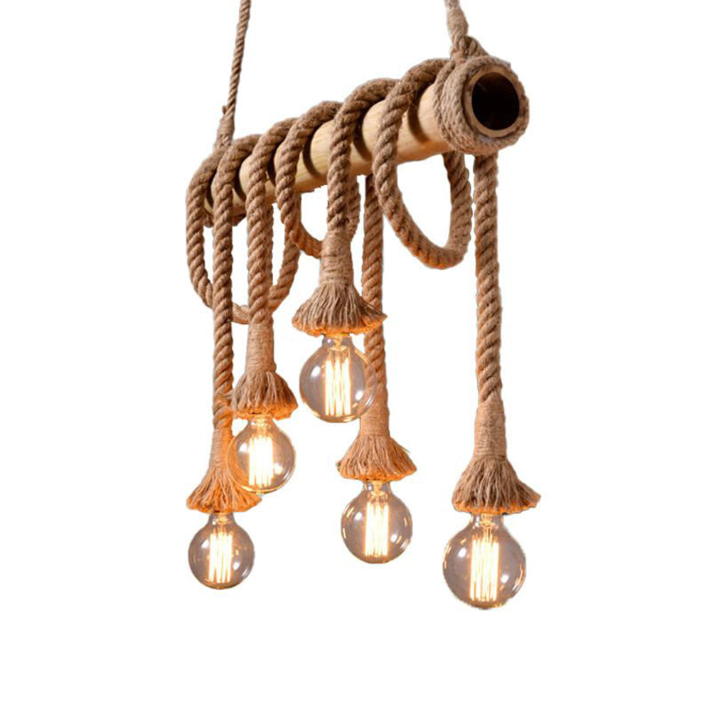Segasad Vintage Retro Resin Pendant Light, flaxen