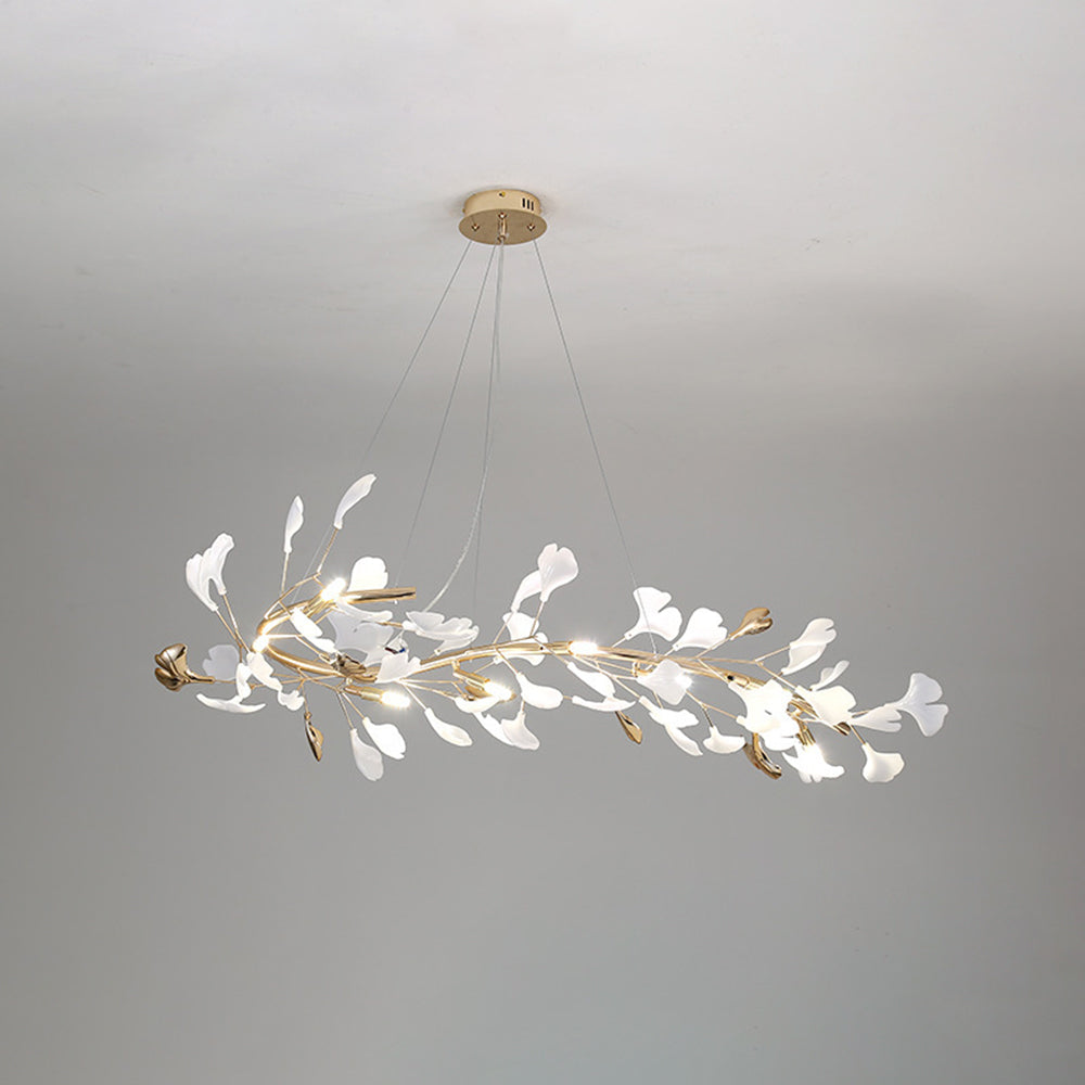Hiserun Modern Art Deco Metal & Ceramic Chandelier, Gold