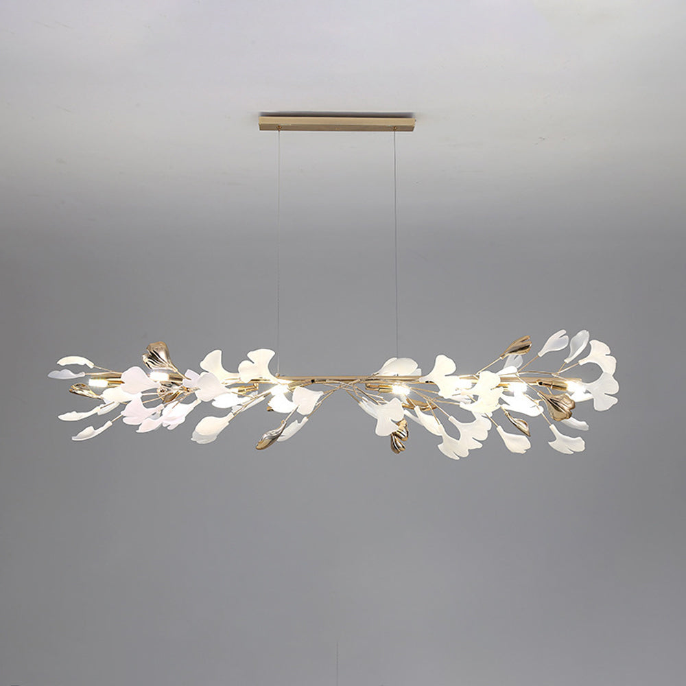 Hiserun Modern Art Deco Metal & Ceramic Chandelier, Gold