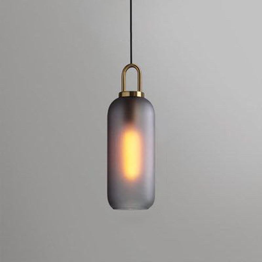 Lumusos Clear& Glass Cylinder Pendant Light, 2 Color