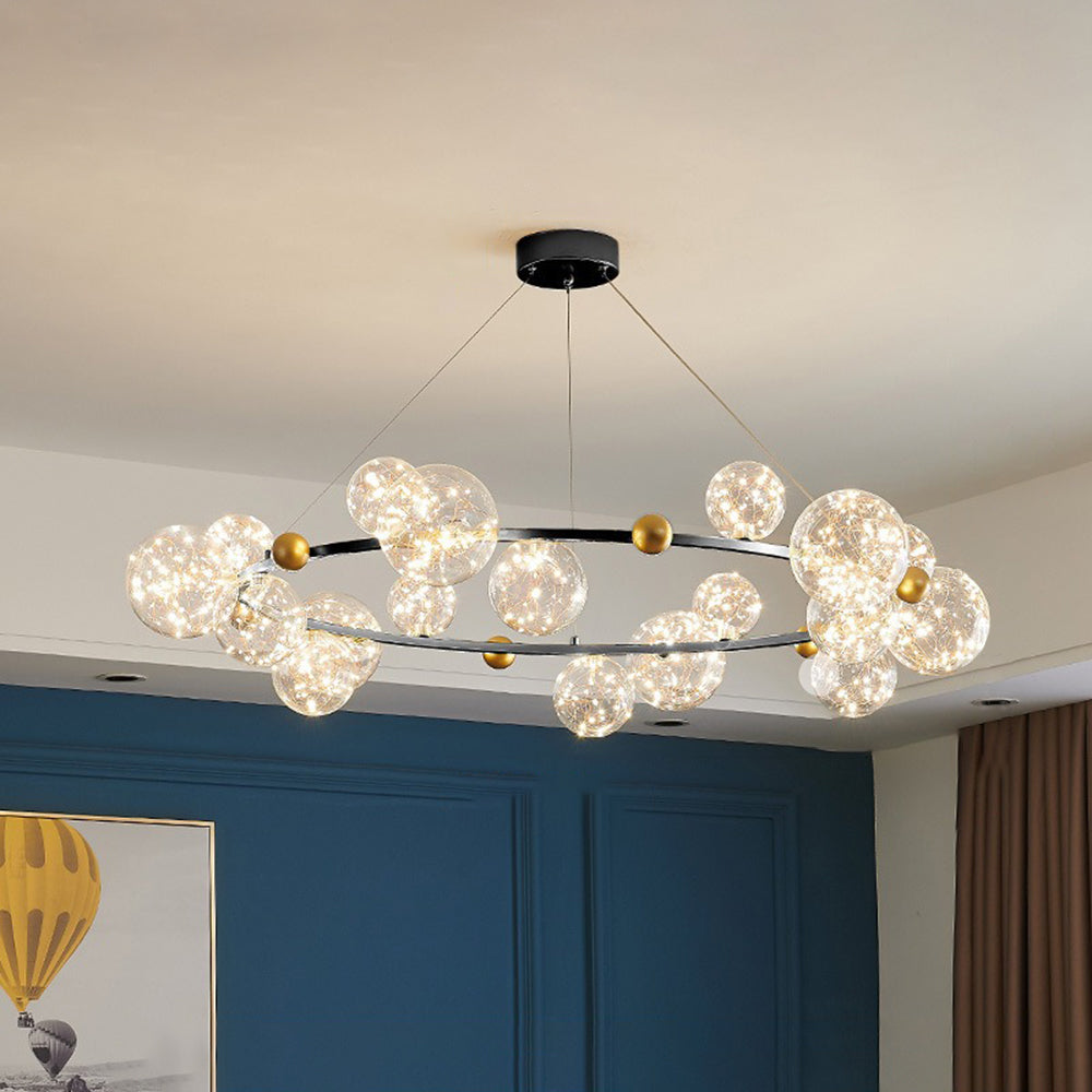 Husotim Art Deco Luminous Sphere Cluster Glass Pendant Light