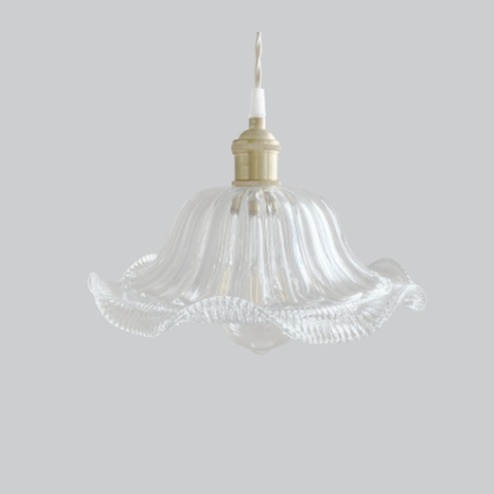 Ledivar Art Deco Blown Brass & Glass Pendant Light, 7 Styles