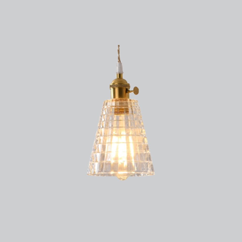 Ledivar Art Deco Blown Brass & Glass Pendant Light, 7 Styles