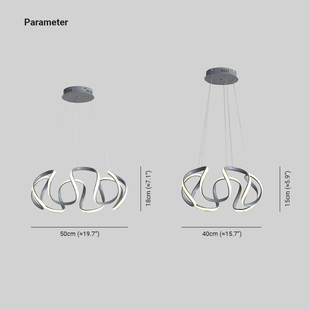 Evren Modern Irregular Flower Pendant Light, 3 Colors-Relic Pieces