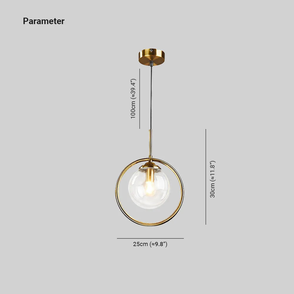 Neo Glass Pendant Light with a Ring-Relic Pieces